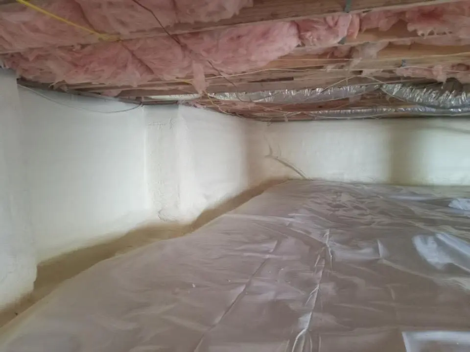 Crawl space encapsulation with closed-cell spray foam for Spray Foam Roofing in Phelan